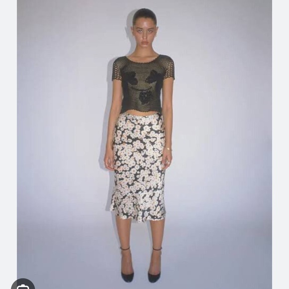 Realisation Par Dresses & Skirts - Realisation Par Black and White Daisy Midi Skirt